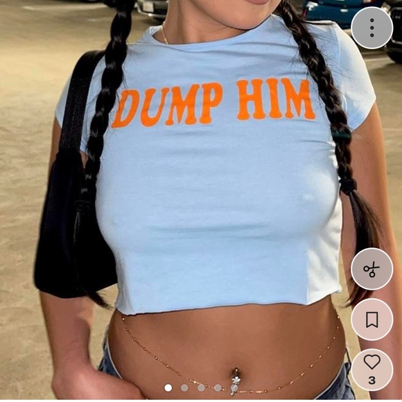Dolls Kill Tops - Y2K dump him britney baby tee